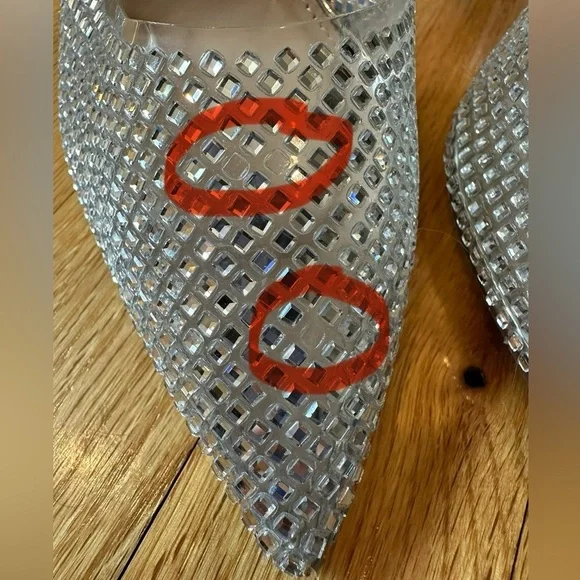 Steve Madden Alisha Silver Metallic Rhinestone Pumps size 8 - Picture 5 of 9